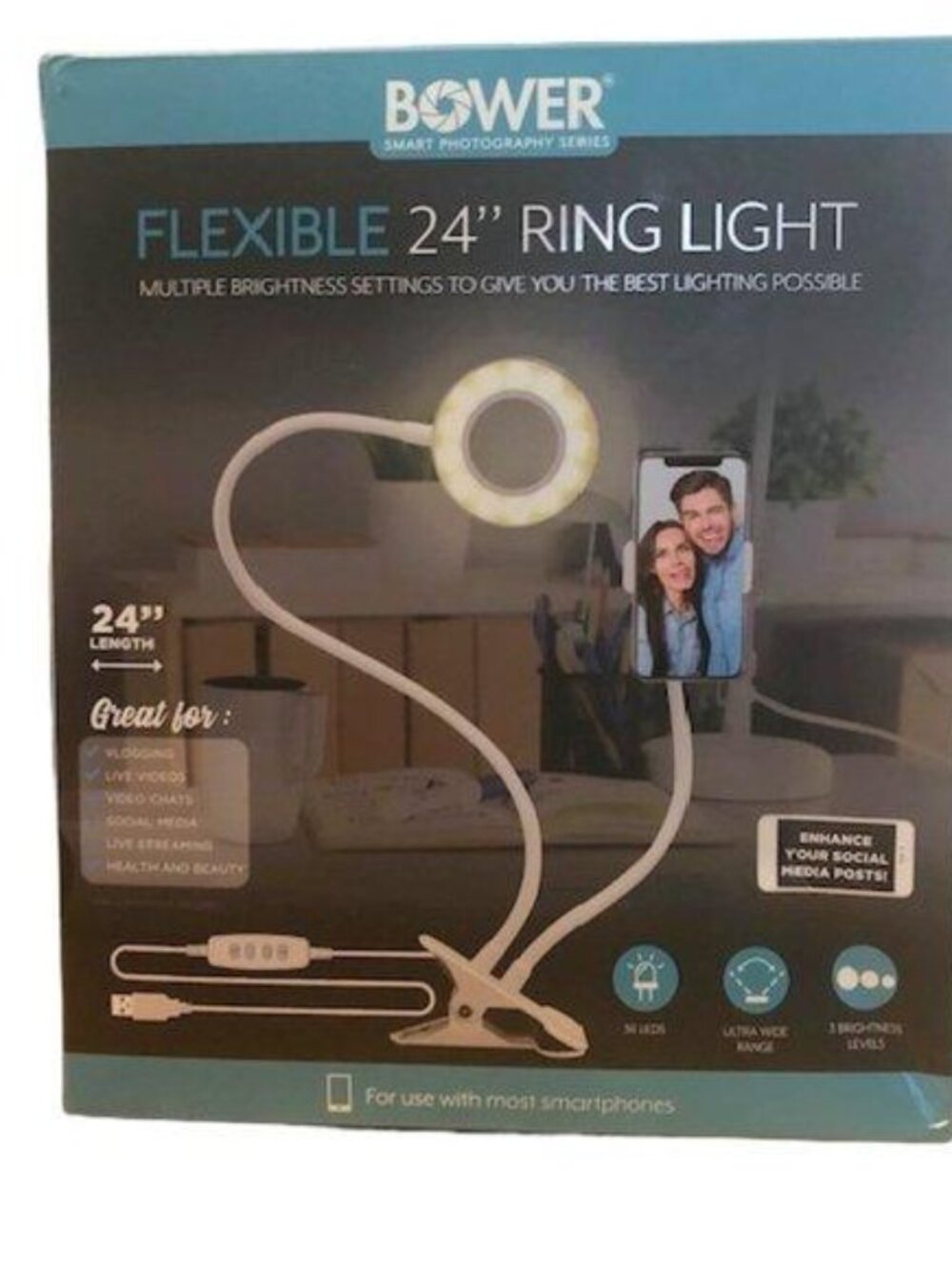 Bower Flexible 24" Ring Light Kit